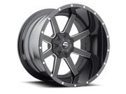 Fuel D262 Maverick 2 Piece 22x12 8x165.1 8x6.5 44mm Black Milled Wheel Rim