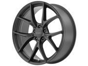 KMC KM694 Wishbone 22x9 5x115 20mm Satin Black Wheel Rim
