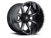 Fuel D251 Nutz 2 Piece 22x10 8x165.1 8x6.5 6mm Black Milled Wheel Rim