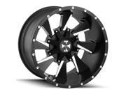 Cali Offroad 9106 Distorted 24x12 6x135 6x139.7 44mm Black Milled Wheel Rim