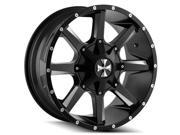 Cali OffRoad 9100 Busted 20x9 8x165.1 8x170 0mm Black Milled Wheel Rim