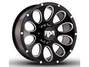 RDR RD02 Rocky 22x10 5x139.7 5x5.5 0mm Black Machined Wheel Rim