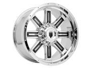 American Truxx AT153 Steel 18x9 8x165.1 8x6.5 0mm Chrome Black Wheel Rim