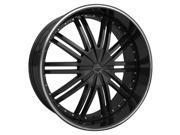 Cratus CR008 24x9.5 5x127 5x135 15mm Gloss Black Wheel Rim
