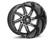 American Truxx AT162 Vortex 24x14 8x170 76mm Black Machined Wheel Rim