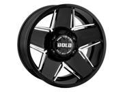 Bold Off Road BD004 20x10 6x135 6x139.7 24mm Black Milled Wheel Rim