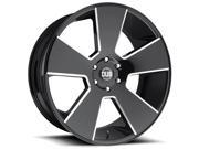 Dub S230 Del Grande 22x9.5 5x115 12mm Black Milled Wheel Rim