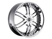 Strada Denaro 26x10 5x115 5x120 15mm Chrome Wheel Rim