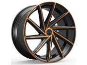 Rosso Insignia 22X8.5 5x108 5x114.3 40mm Black Copper Wheel Rim