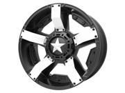 XD811 Rockstar 2 ATV UTV 16x7 4x137 0mm Satin Black White Wheel Rim