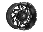 Dropstars 652BM 20x9 8x180 18mm Black Milled Wheel Rim