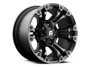 Fuel D569 Vapor 20x9 8x165.1 8x6.5 1mm Black Machined Wheel Rim