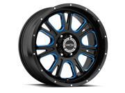 Vision 399 Fury 20x9 5x139.7 +12mm Black/Milled/Blue Wheel Rim Vision 399 Fury 20x9 5x139.7 +12mm Black/Milled/Blue Wheel Rim