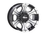 Dick Cepek DC2 20x9 8x170 -13mm Black/Machined Wheel Rim Dick Cepek DC2 20x9 8x170 -13mm Black/Machined Wheel Rim