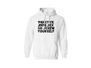 Men s Unisex Pullover Hoodie Practice Safe S*x Go S**ew Yourself