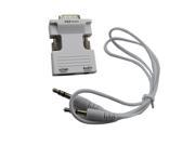 New HDMI Female to VGA Male Converter with Audio Adapter Support 1080P 480i 576i 480p 576p 720p 1080i White