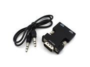 New HDMI Female to VGA Male Converter with Audio Adapter Support 1080P 480i 576i 480p 576p 720p 1080i Black