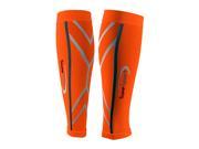 SureSport Calf Compression Sleeves Running Training Health Marathon Support Orange Medium