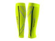 SureSport Calf Compression Sleeves Running Training Health Marathon Support Yellow Medium