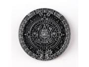 Mens New Vintage Pewter Aztec Calendar Circle Belt Buckle Mayan Indian Detailed