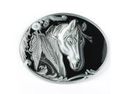 Mens New Vintage Antique Silver Western Rodeo Horse Head Metal Solid Belt Buckle