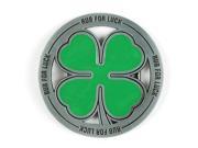 Irish Shamrock Rub for Luck Belt Buckle