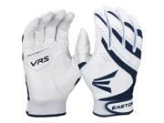1 Pair Easton HF VRS Adult X Small White Navy Fastpitch Womens Batting Gloves