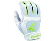 1 Pair Easton Stealth Core Medium White Optic Fastpitch Womens Batting Gloves