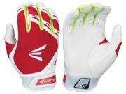 1pr Easton HF7 Hyperskin Womens Medium White Red Fastpitch Batting Gloves