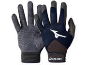 1 Pair Mizuno 330351 MVP Navy Adult Large Batting Gloves New In Wrapper!