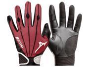 1 Pair Mizuno 330286 Vintage Pro Medium Cardinal Red Adult Batting Gloves New!