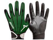 1 Pair Mizuno 330290 Vintage Pro Large Forest Green Youth Batting Gloves New!
