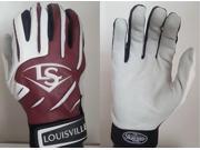 1pr Louisville Slugger BGS714 Adult XXL Maroon White Series 7 Batting Gloves