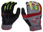 1 Pair Easton HS9 Neon Adult X Large Red Optic Grey Batting Gloves A121838