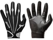 1 Pair Mizuno 330290 Vintage Pro Large Black White Youth Batting Gloves New!
