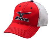 Mizuno 370211 Red White Adjustable Adult Mesh Trucker Baseball Softball Hat
