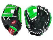 Rawlings RCS115NG 11.5 Neon Green Custom Series Baseball Glove With Pro I Web