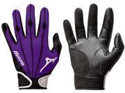 1 Pair Mizuno 330286 Vintage Pro X Large Purple Adult Batting Gloves New!
