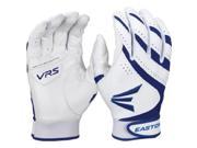 1 Pair Easton HF VRS Adult Small White Royal Fastpitch Womens Batting Gloves