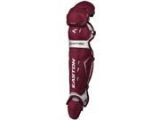 1 Pr Easton Force Maroon Intermediate Catcher s Leg Guards Typically Fits 13 15