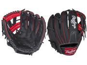 Rawlings RCS112BS 11.25 RCS Narrow Fit Youth Baseball Glove Black Red New!