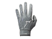 2017 1 Pair Mizuno 330363 Covert Adult Medium Grey Batting Gloves New!
