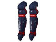 1Pr Easton Force Navy Red Intermediate Catcher s Leg Guards Fits Ages 13 15