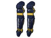 1 Pair Easton Force Navy Gold Adult Catcher s Leg Guards Fits Ages 16 Up