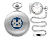 NCAA Men s Utah State University Aggies Pocket Watch Silver