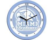 NCAA Miami Univ. Redhawks Baby Blue Wall Clock