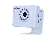 Movo NT3000 Wi Fi Enabled IP Network Camera with Motion Audio Detection Day Night Infrared White