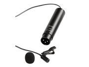 Movo LV4 O XLR Phantom Power Lavalier Omnidirectional Microphone with Lapel Clip and Windscreen