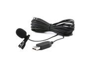 Movo M1 USB Lavalier Lapel Clip on Omnidirectional Condenser Computer Microphone for PC and Mac 20 Cord
