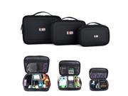 BUBM 3pcs set Portable Electronic Accessories Travel Organizer Case